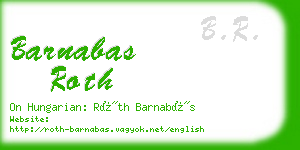 barnabas roth business card